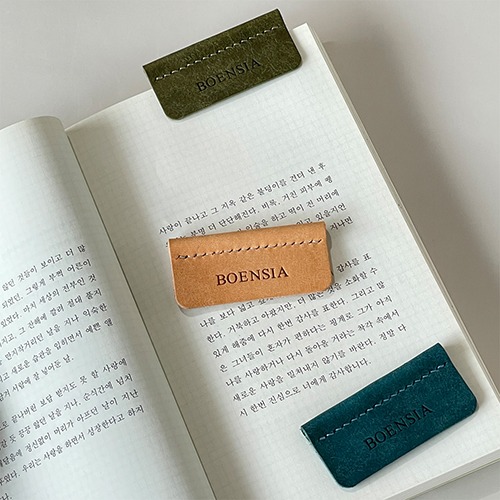Italy Vegetable Tanned Leather Bookmark ver.2