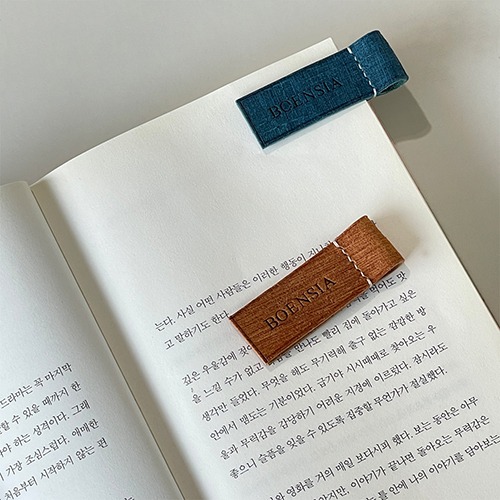 Italy Grid Leather Bookmark ver.3