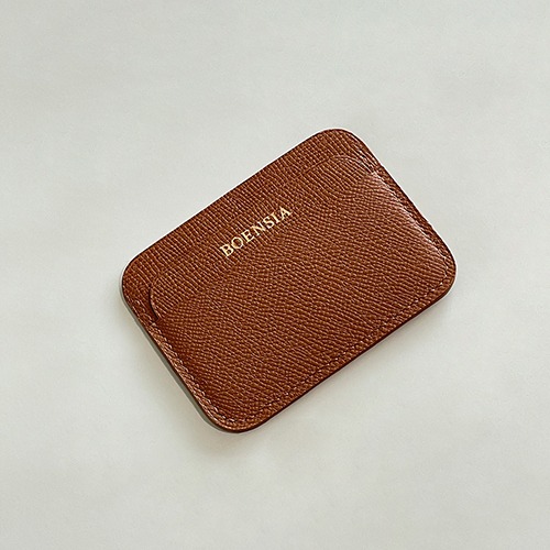 Epson Leather 3Pocket Round Card Wallet_Tan
