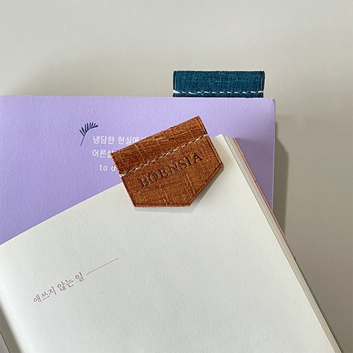 1+1 Italy Grid Leather Bookmark ver.4