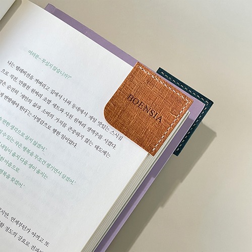 Italy Grid Leather Bookmark ver.1